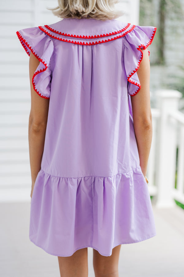 Dreaming Of The Days Lilac Purple Babydoll Dress