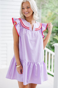 Dreaming Of The Days Lilac Purple Babydoll Dress