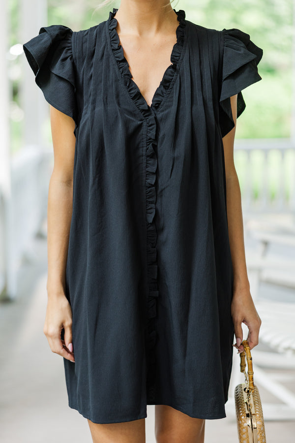 Rise To The Occasion Black Ruffled Dress Rise To The Occasion Black Ruffled Dress