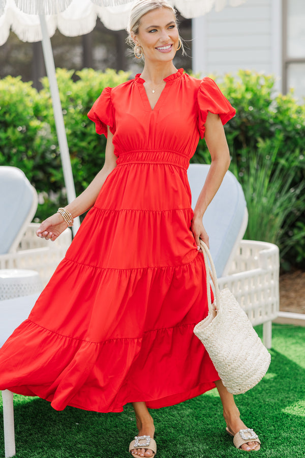 Coming Back For You Red Tiered Midi Dress Shop the Mint Coming Back For You Red Tiered Midi Dress Shop the Mint