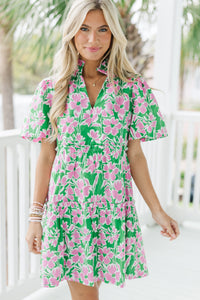 Pinch: Keep Your Plans Green Floral Dress