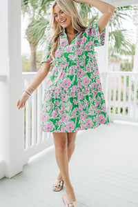 Pinch: Keep Your Plans Green Floral Dress