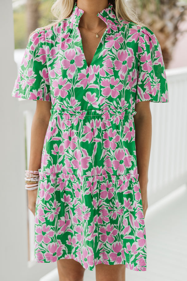 Pinch: Keep Your Plans Green Floral Dress