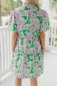 Pinch: Keep Your Plans Green Floral Dress