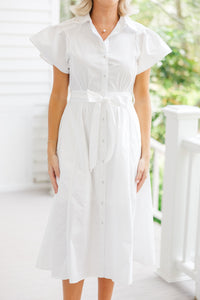 All In A Dream White Midi Dress