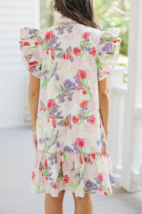 Looking For Joy Pink Floral Dress
