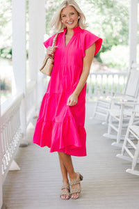 feminine midi dresses, pink midi dresses, classic midis for women, shop the mint