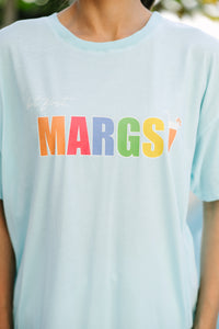 But First, Margs Blue Graphic Tee