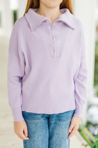 Girls: The Aiden Lavender Purple Sweater