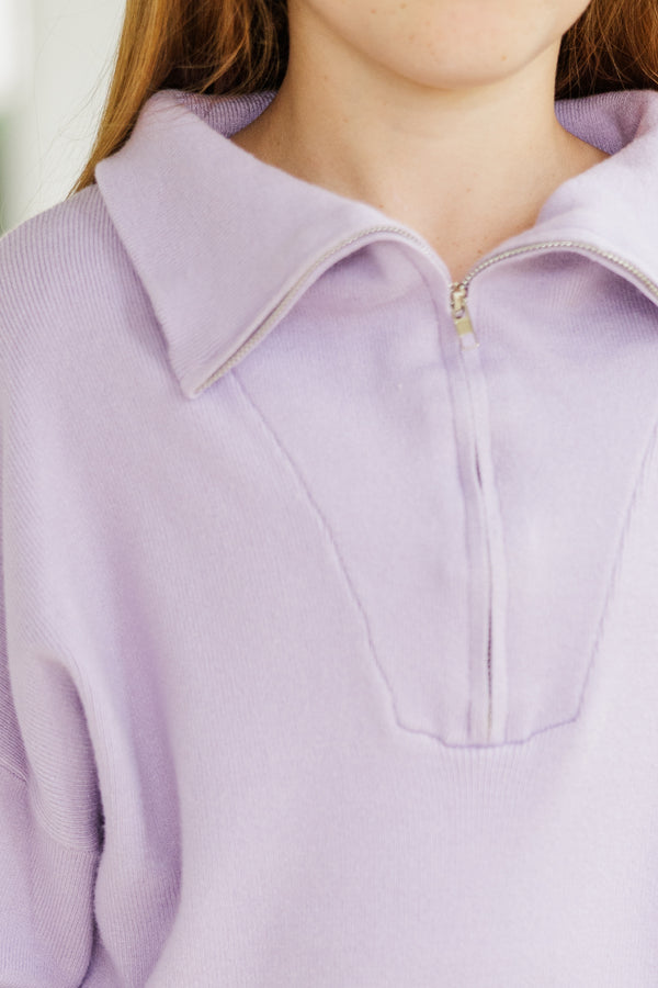 Girls: The Aiden Lavender Purple Sweater