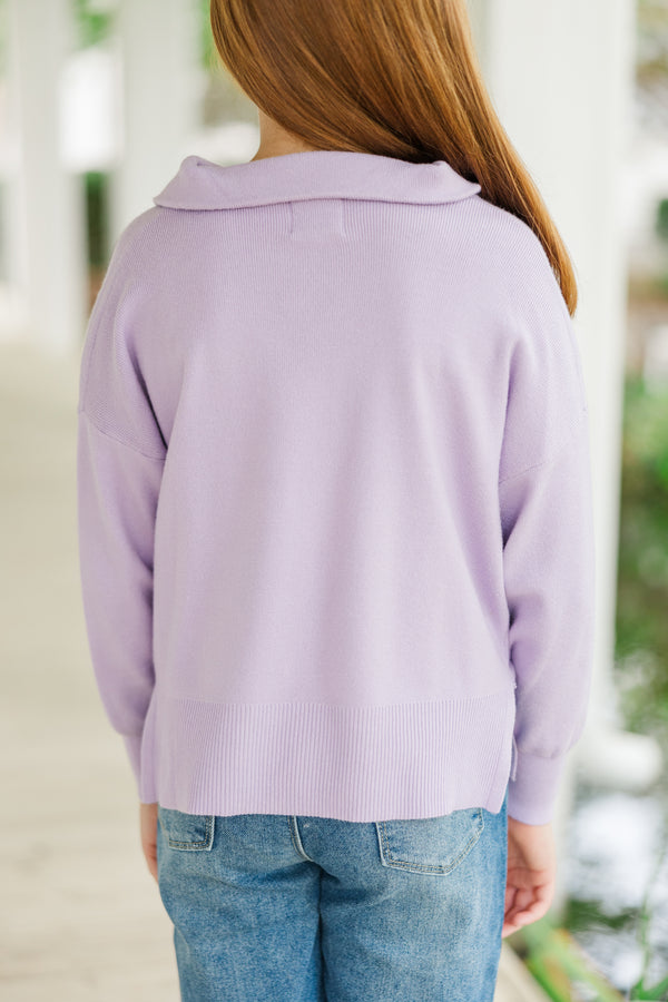 Girls: The Aiden Lavender Purple Sweater