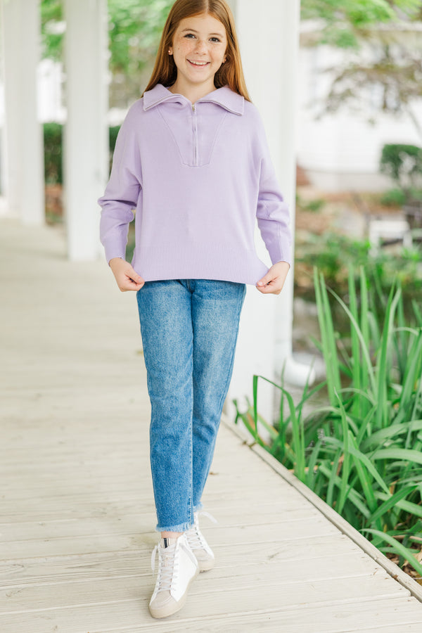 Girls: The Aiden Lavender Purple Sweater