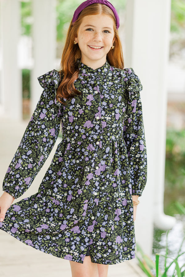 Girls: All I Could Want Purple Floral Dress Shop the Mint Girls: All I Could Want Purple Floral Dress Shop the Mint