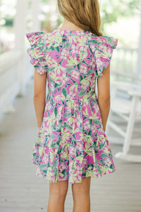 Girls: At This Time Pink Floral Dress