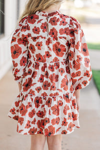 Girls: Be Your Best Rust Floral Babydoll Dress