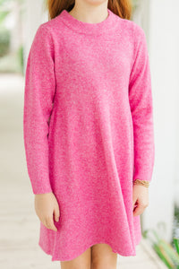 Girls: Make It Count Bubblegum Pink Sweater Dress