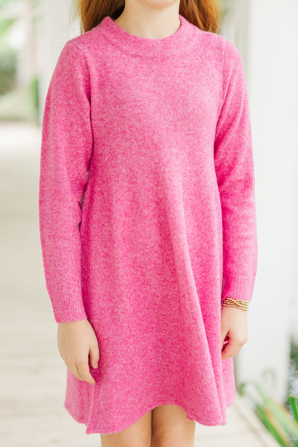 Girls: Make It Count Bubblegum Pink Sweater Dress