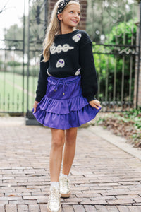 Girls: Hey Boo Black Script Sweater