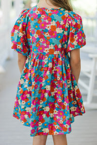 Girls: It's All True Pink Floral Dress