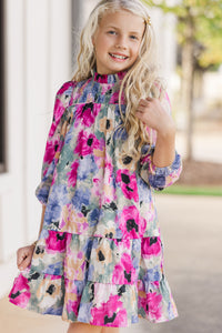 Girls: Living Out Loud Orchid Purple Floral Dress