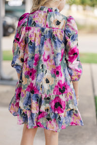 Girls: Living Out Loud Orchid Purple Floral Dress