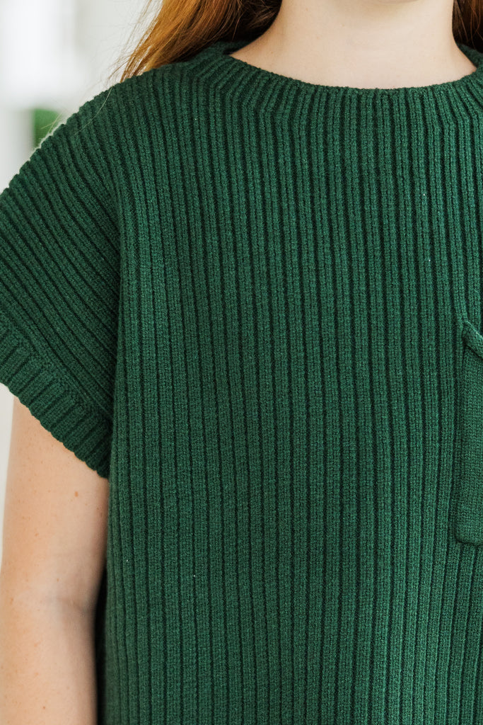 40's Emerald Green Short Sleeve Sweater main image 0
