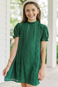 Girls: Wish You Were Here Emerald Green Crochet Dress