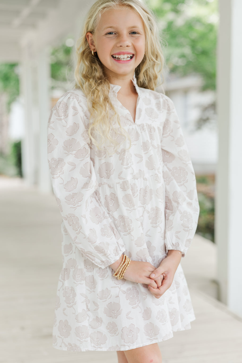Girls: On Your Way Off White Floral Babydoll Dress – Shop the Mint