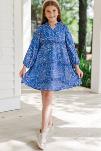 Girls: All That You Know Blue Floral Dress