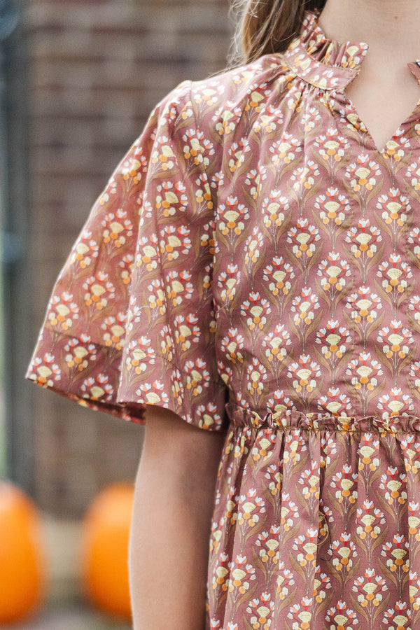 Girls: The Stephanie Brown Medallion Babydoll Dress