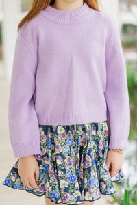 Girls: Moving Up Lavender Purple Sweater