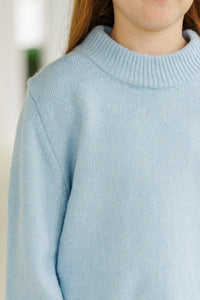 Girls: Moving Up Light Blue Sweater