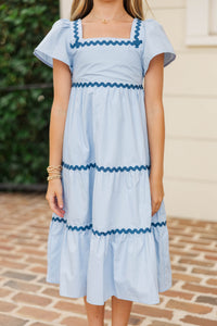 Girls: Always Be Yourself Blue Midi Dress