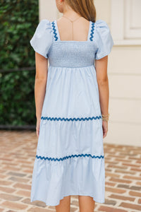 Girls: Always Be Yourself Blue Midi Dress