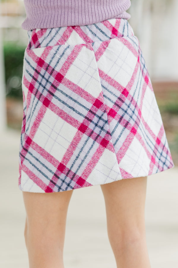 Girls: It's All Possible Purple Plaid Skirt