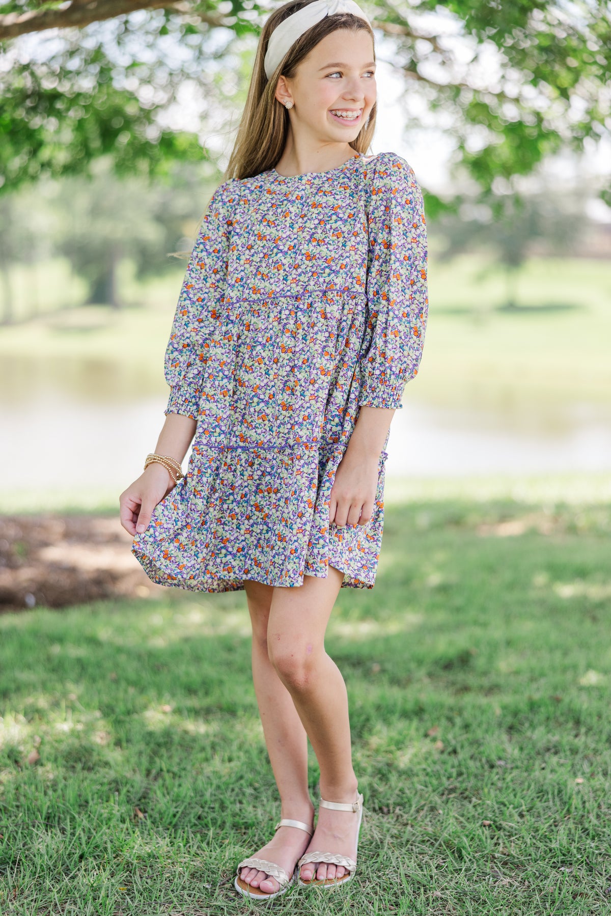 Girls: On This Day Green Ditsy Floral Dress – Shop the Mint