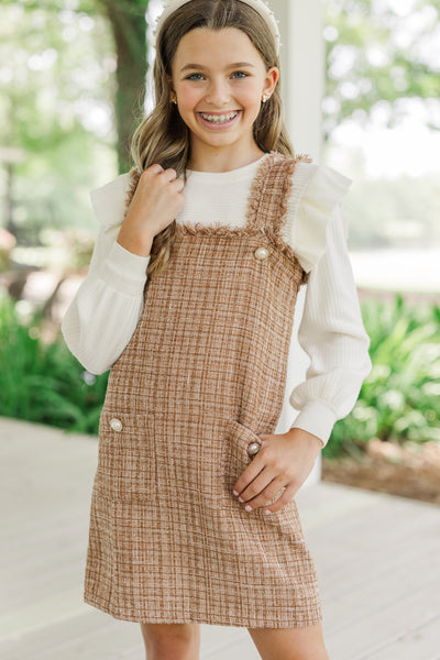 Girls: Need Your Love Taupe Brown Tweed Dress – Shop the Mint