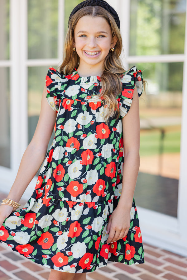 Girls: Sweet Nature Black Poppy Floral Babydoll Dress – Shop the Mint Girls: Sweet Nature Black Poppy Floral Babydoll Dress – Shop the Mint
