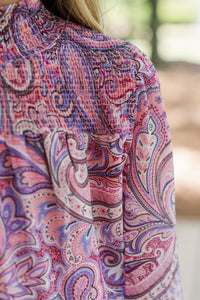 Girls: All About It Purple Paisley Babydoll Dress