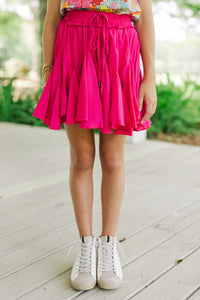 Girls: Look Your Way Fuchsia Pink Ruffled Skort