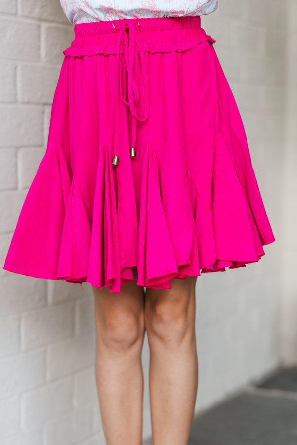 Girls: Look Your Way Fuchsia Pink Ruffled Skort