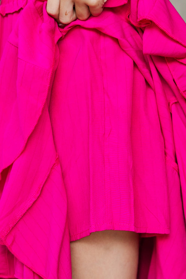 Girls: Look Your Way Fuchsia Pink Ruffled Skort