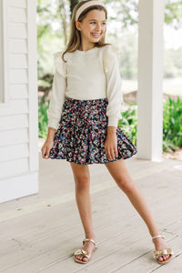 Girls: Look Your Way Purple Floral Ruffled Skort