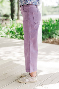 Girls: Give It Your All Lavender Purple Wide Leg Denim