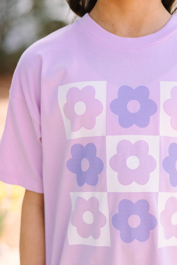 Girls: In The Garden Lilac Purple Graphic Tee