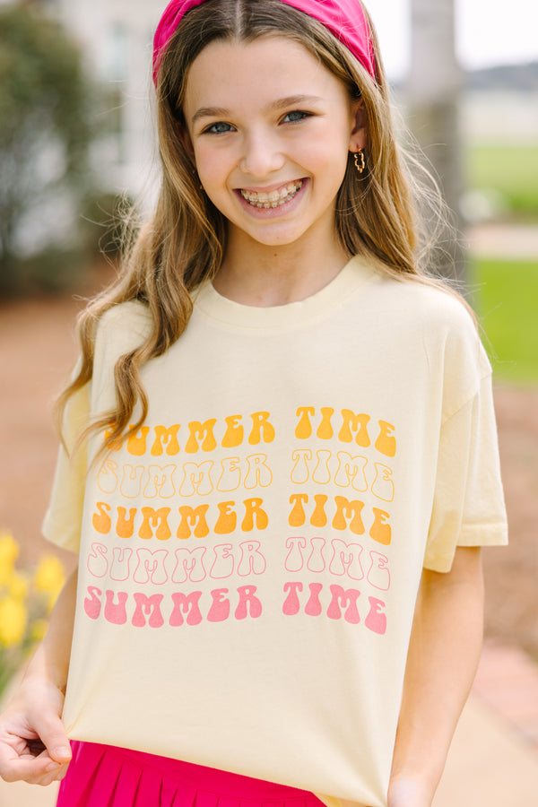 Girls: Summertime Yellow Graphic Tee