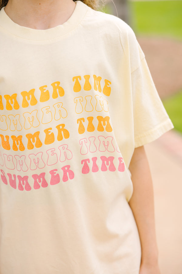 Girls: Summertime Yellow Graphic Tee