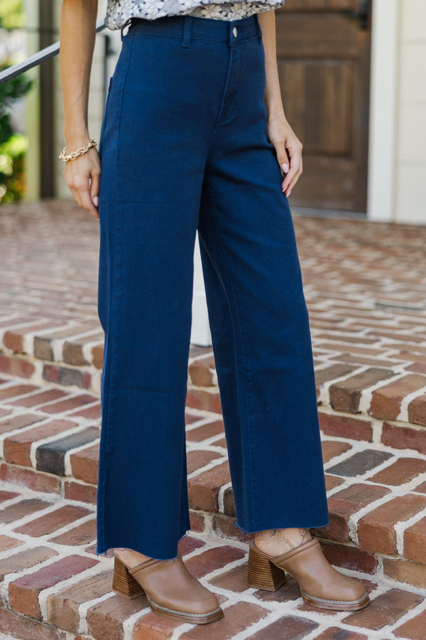 Going Strong Dark Denim Cropped Jeans