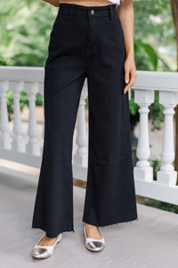 Going Strong Black Cropped Jeans