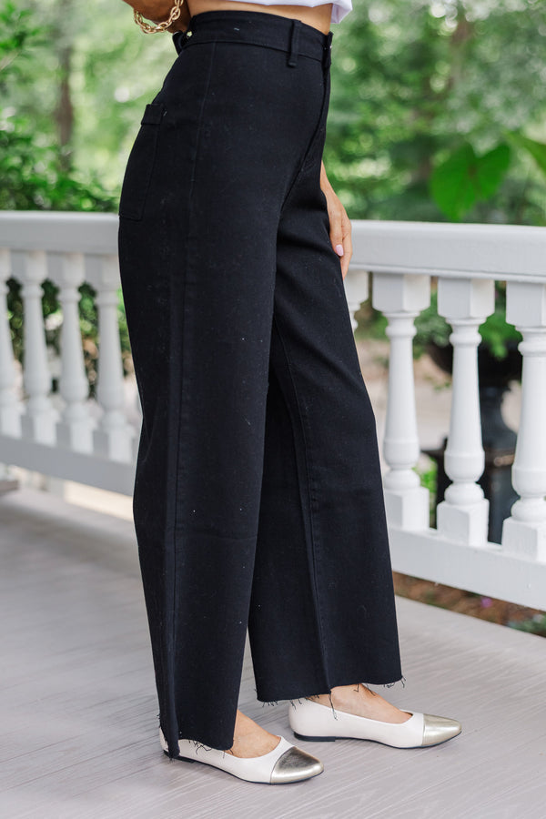 Going Strong Black Cropped Jeans